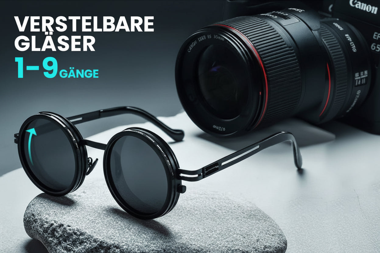 2025 Fashion New Unisex Handmade ND9 Level Sunglasses Stepless Rotating Filter Retro Polarized Sunglass Cycling Sports Glassees