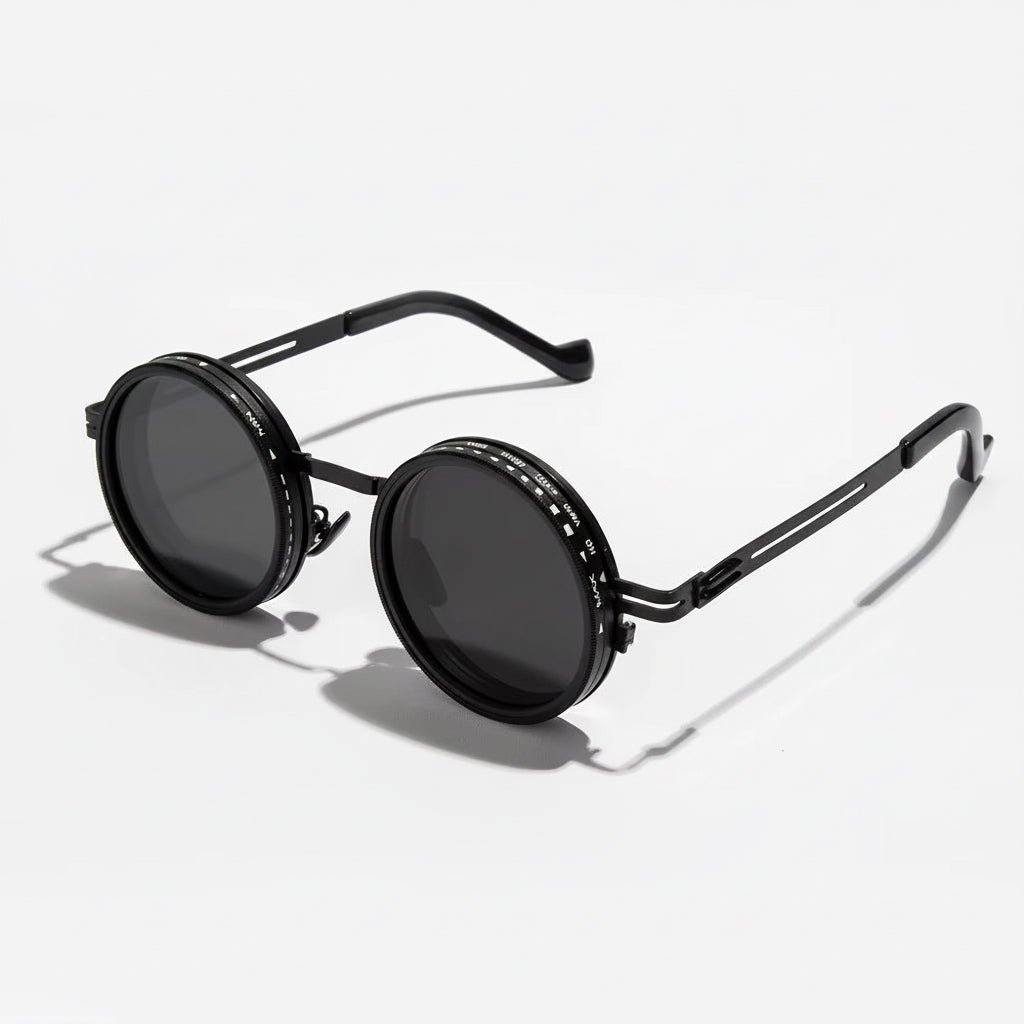 2025 Fashion New Unisex Handmade ND9 Level Sunglasses Stepless Rotating Filter Retro Polarized Sunglass Cycling Sports Glassees
